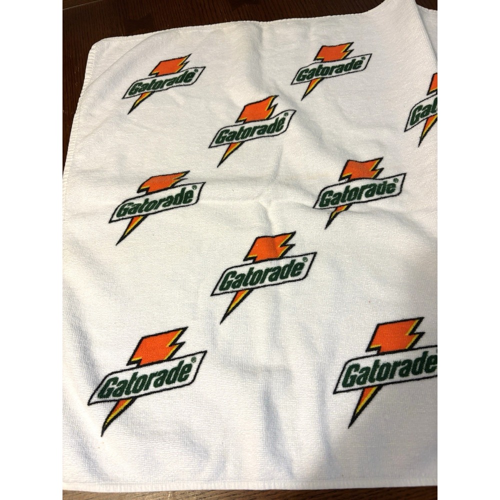 Vintage 1990s Gatorade Sport Bath Towel Advertising White Lightening Bolt